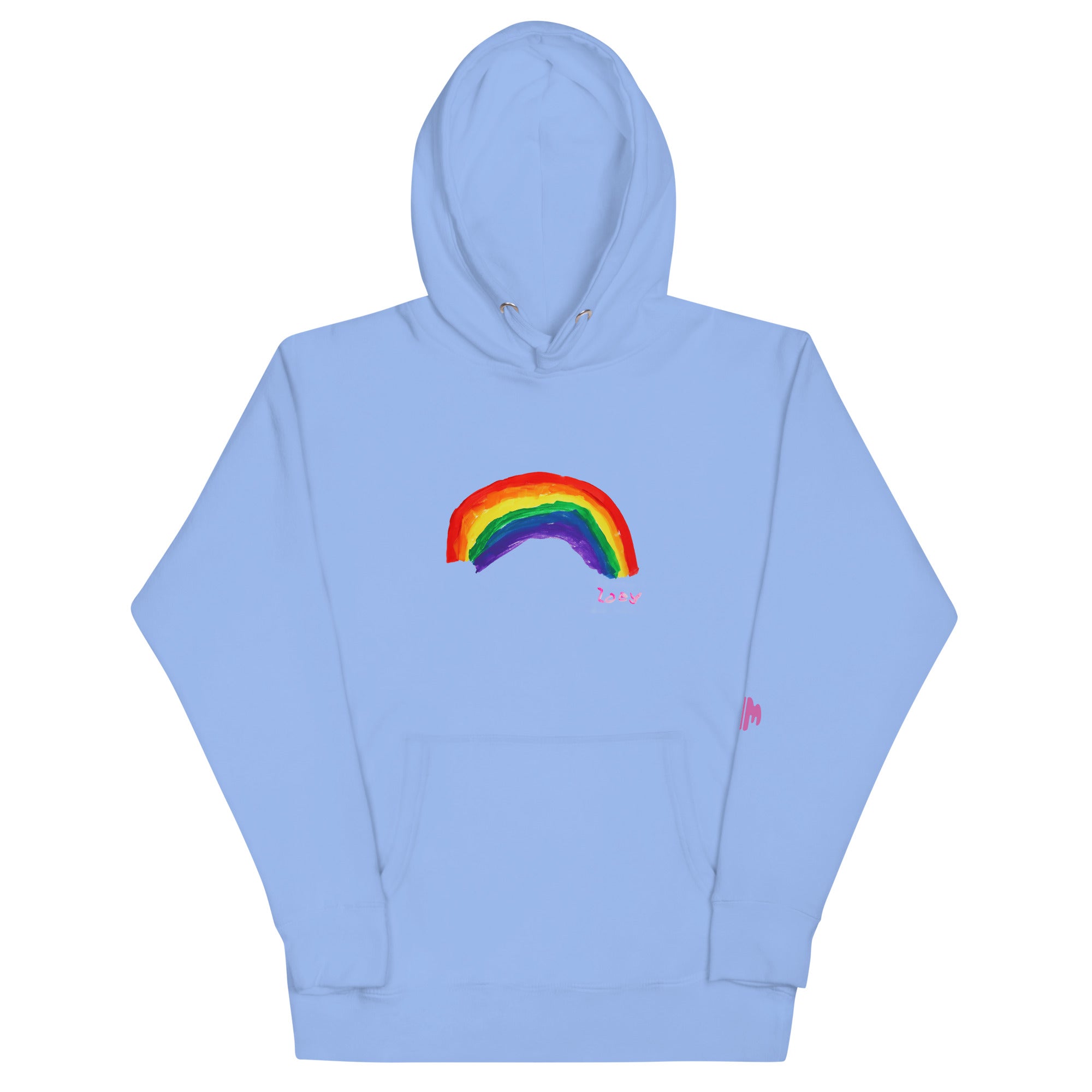 Bank Countryside Ægte Zoey's "Rainbow" Hoodie (Light blue) – Jake Max